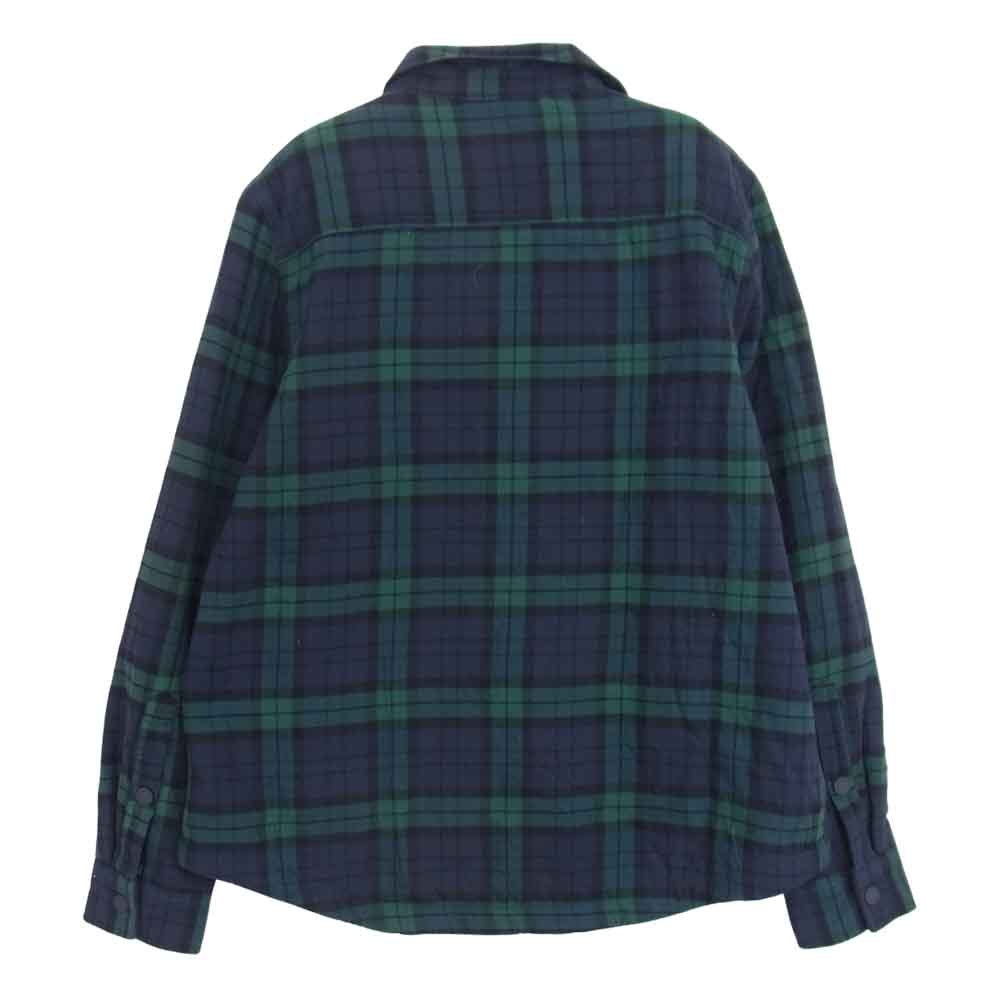 L.L.Bean エルエルビーン Women's Fleece-Lined Flannel Shirt 506108 フリースラインド チェック フランネル シャツ ネイビー系 S【中古】