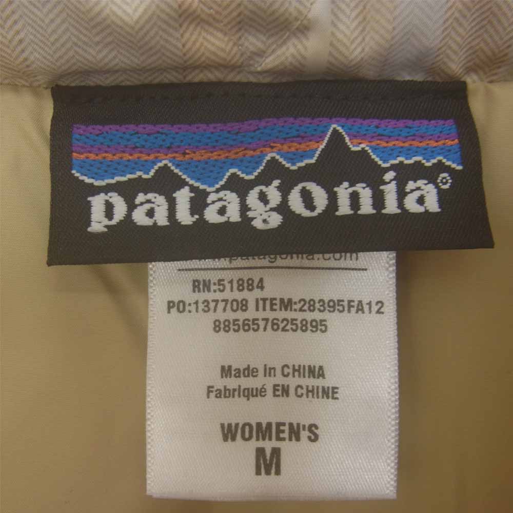patagonia パタゴニア 28395FA12 Down With It Vest チェック ダウン ベスト ベージュ系 M【中古】