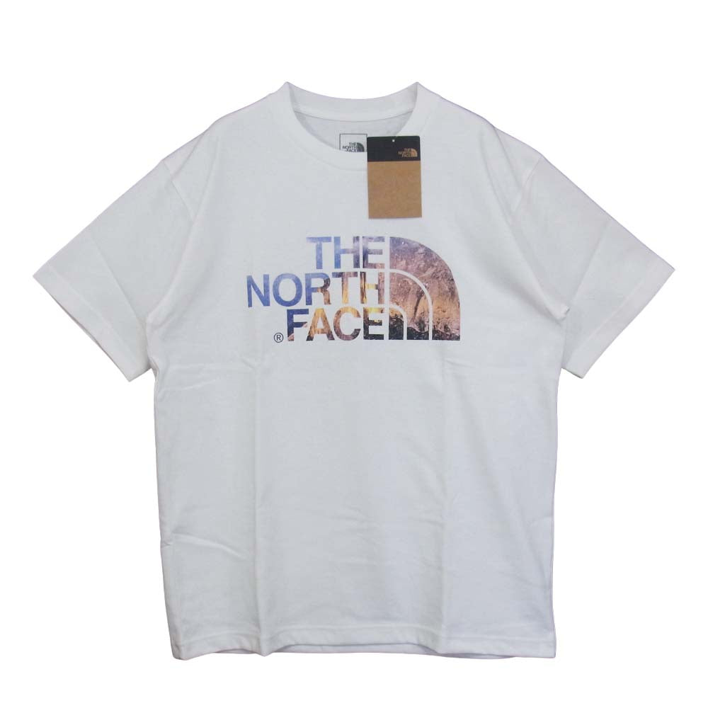 THE NORTH FACE ノースフェイス NT32001Z S/S Big Half Dome Logo Picture T ロゴ プリント Tシャツ ホワイト系 L【新古品】【未使用】【中古】