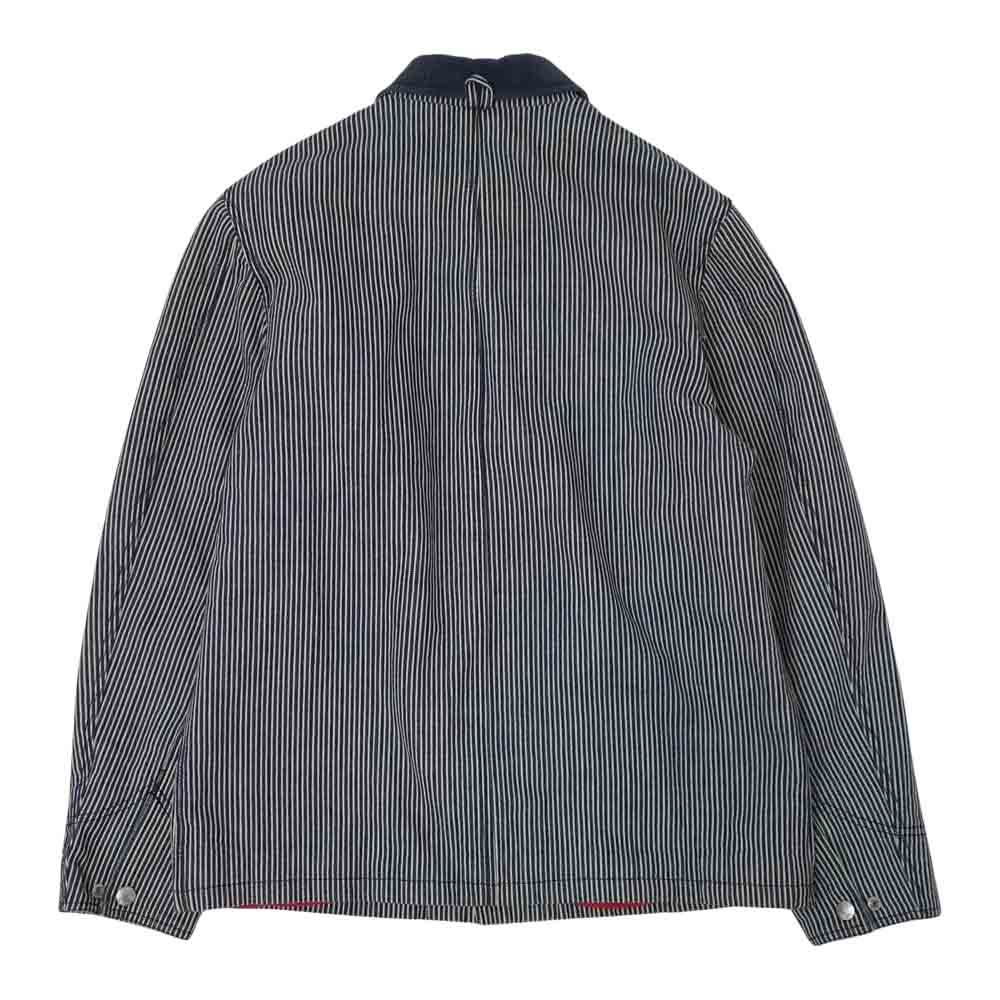 Supreme シュプリーム 08AW Chore Jacket Red Built ワークジャケット ダークネイビー系 ホワイト系 ストライプ M【中古】