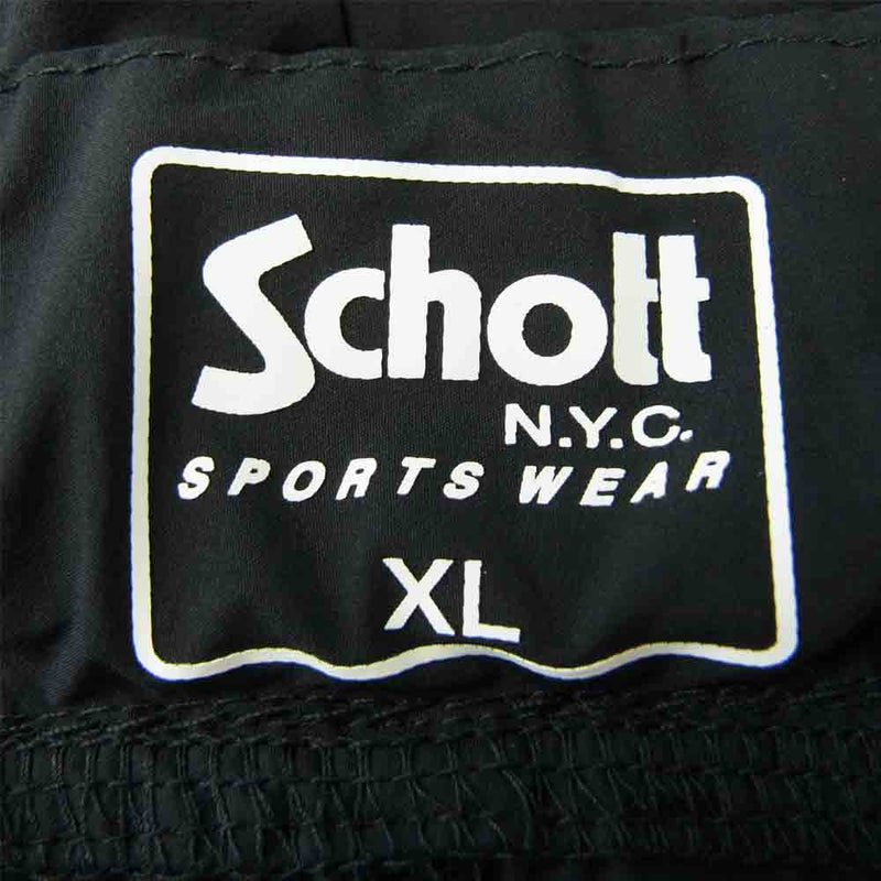 schott ショット 3196010 SPORTS WEARスポーツウェア N.Y.C. DRY SHELTER PACKABLE PANT パッカブル パンツ ブラック系 XL【美品】【中古】