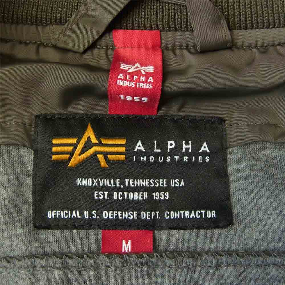 ALPHA アルファ TA1453  BONDING ボンディング フーデッド リブ ジャケット カーキ系 M【中古】
