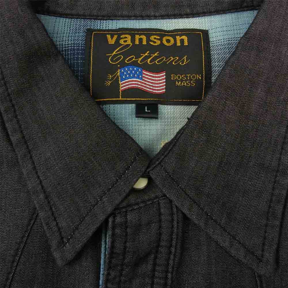 バンソン vanson 半袖シャツ 刺繍 Mサイズ グレー 新品 未使用