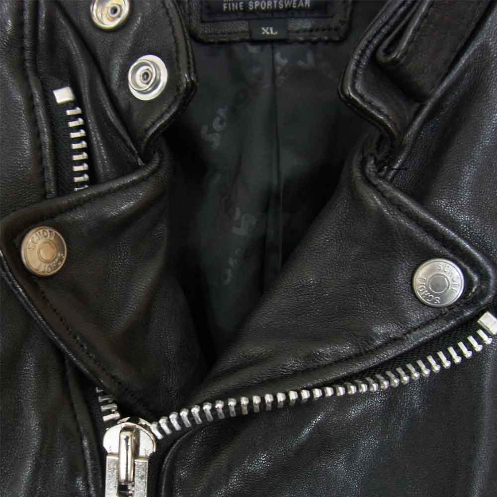 schott ショット 3181067 DOUBLE BREST RIDERS JACKET ダブル ブレスト ライダース ジャケット ブラック系 M【中古】