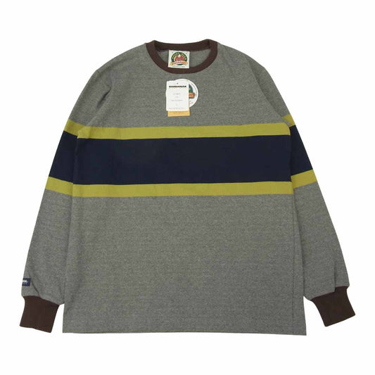 Barbarian バーバリアン Crew Neck Long Sleeves 長袖 ラガー クルーネック グレー グレー系 S【新古品】【未使用】【中古】