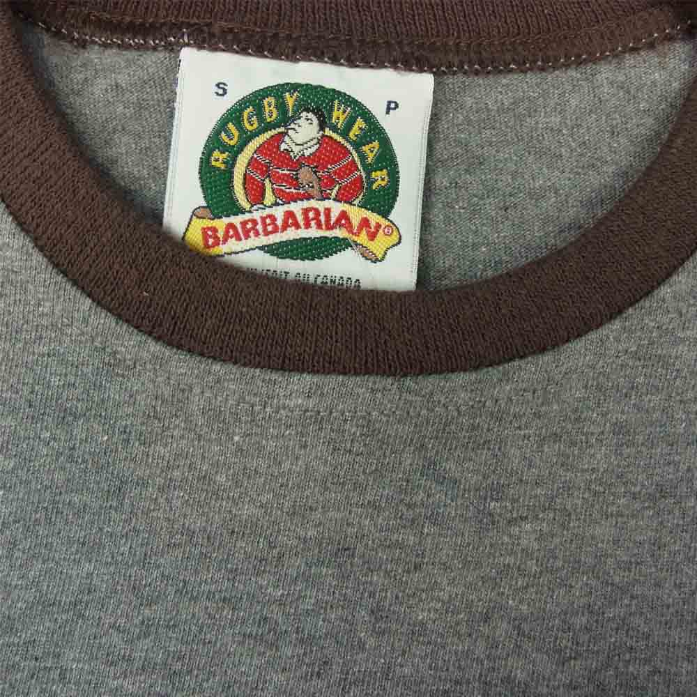 Barbarian バーバリアン Crew Neck Long Sleeves 長袖 ラガー クルーネック グレー グレー系 S【新古品】【未使用】【中古】