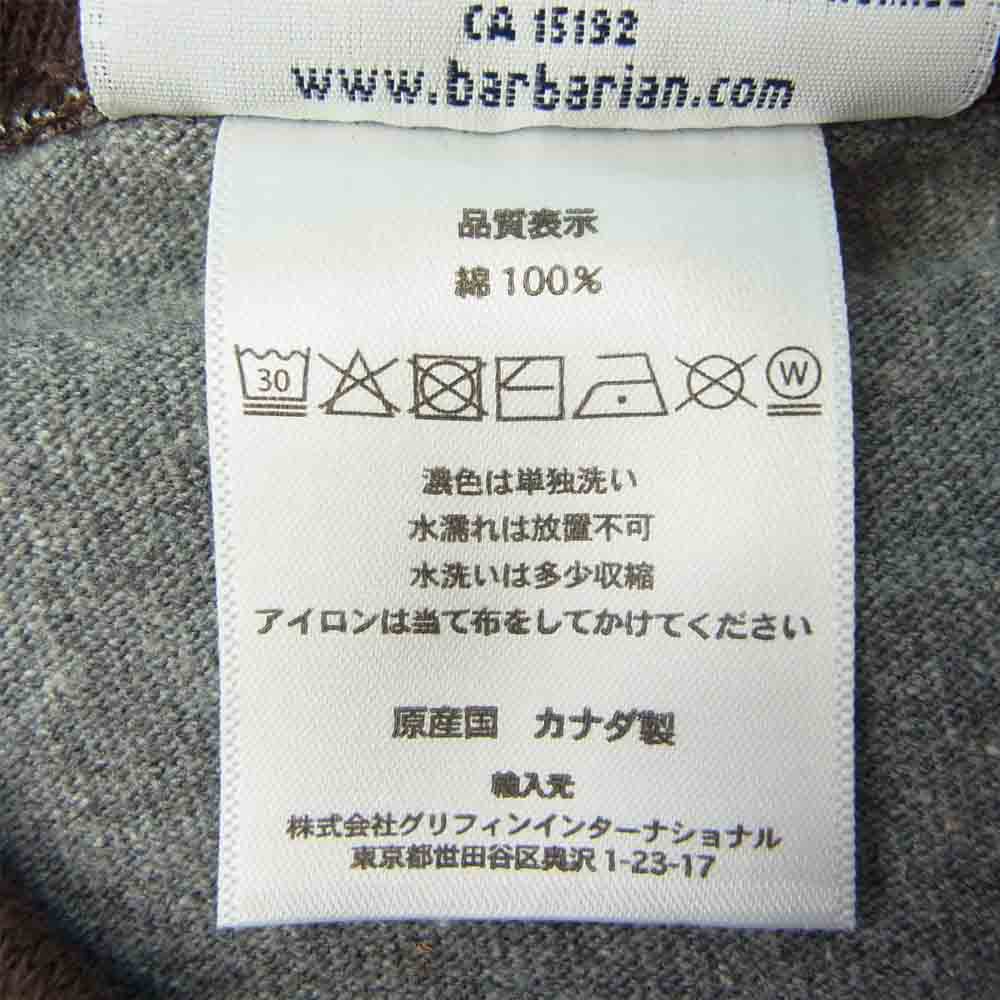 Barbarian バーバリアン Crew Neck Long Sleeves 長袖 ラガー クルーネック グレー グレー系 S【新古品】【未使用】【中古】