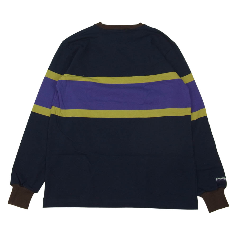 Barbarian バーバリアン Crew Neck Long Sleeves 長袖 ラガー クルーネック ネイビー ネイビー系 M【新古品】【未使用】【中古】
