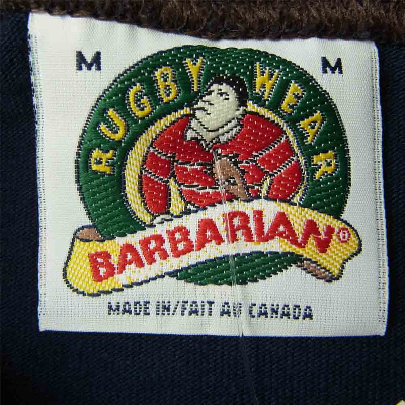 Barbarian バーバリアン Crew Neck Long Sleeves 長袖 ラガー クルーネック ネイビー ネイビー系 M【新古品】【未使用】【中古】