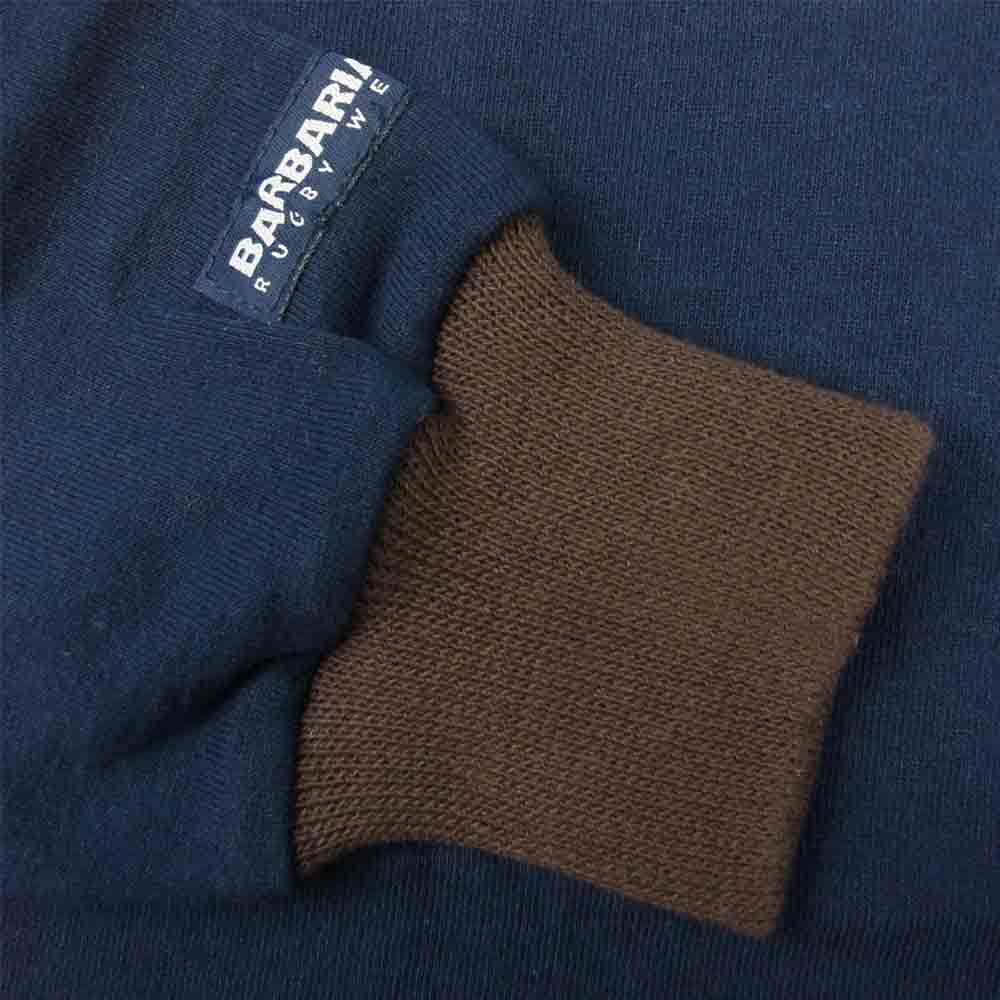 Barbarian バーバリアン Crew Neck Long Sleeves 長袖 ラガー クルーネック ネイビー ネイビー系 M【新古品】【未使用】【中古】