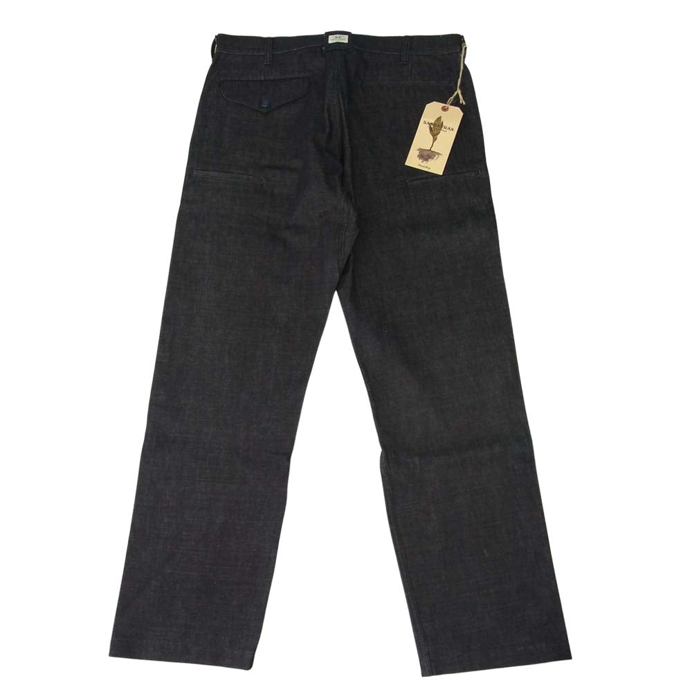SASAFRAS ササフラス SF-191549 Green Thumb Pants 14oz Denim グリーン サム デニム パンツ インディゴブルー系 XL【新古品】【未使用】【中古】