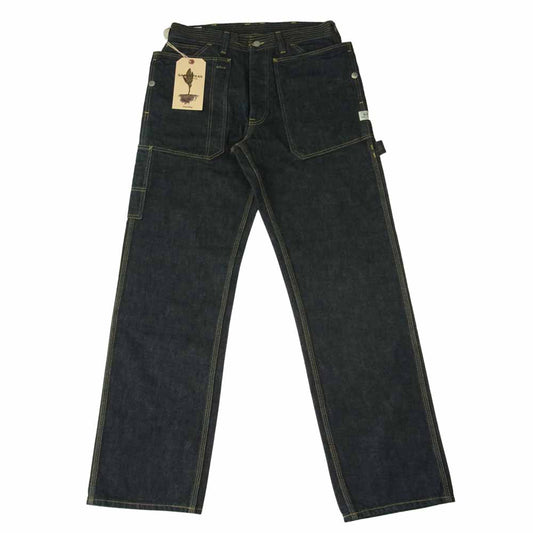 SASAFRAS ササフラス SF-211840 FALL Leaf Gardener Pants 13.5oz denim フォール リーフ ガーデナー デニム パンツ インディゴブルー系 M【新古品】【未使用】【中古】