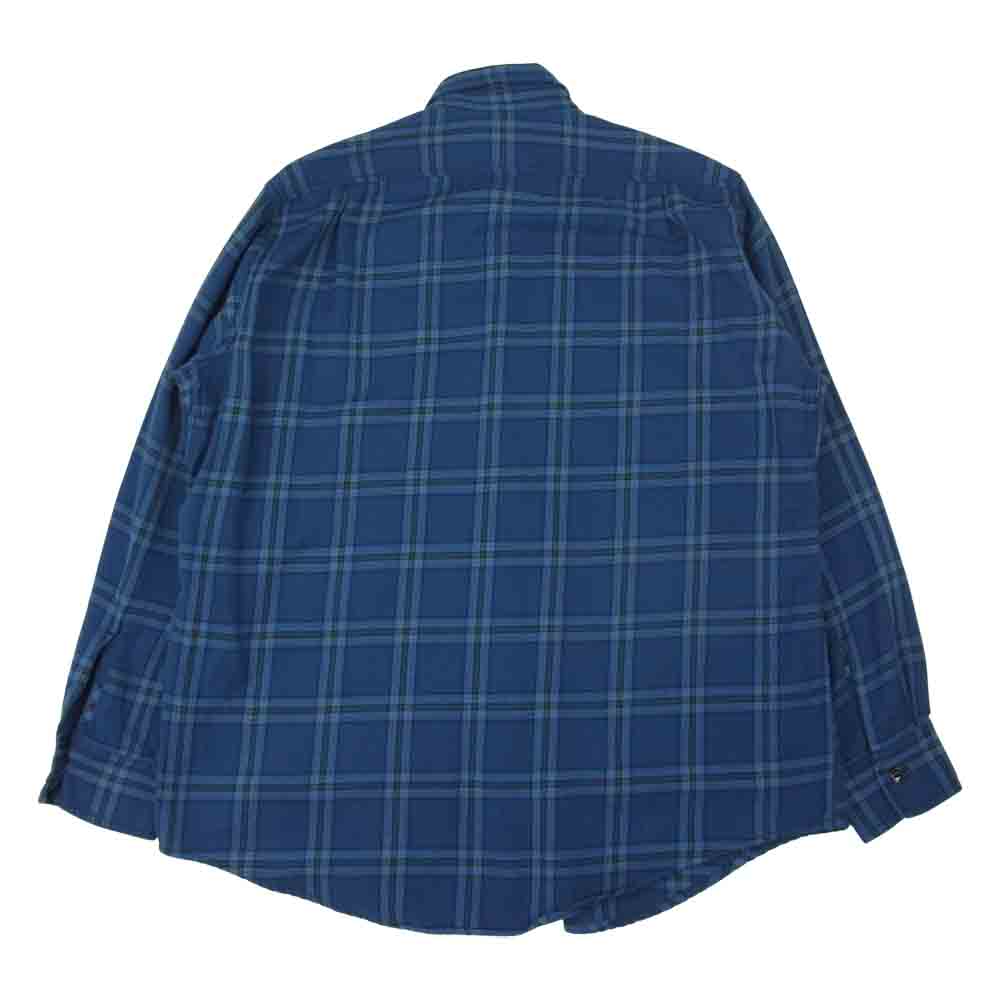 SASAFRAS ササフラス SF-201719 Feel Sun Harf Cotton Flannel フィール サン ハーフ コットン フランネル チェック シャツ ブルー インディゴブルー系 M【新古品】【未使用】【中古】
