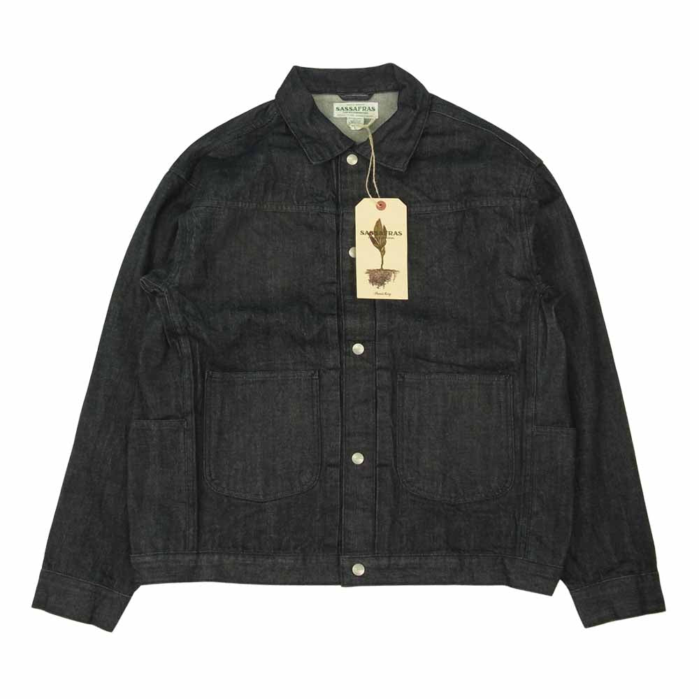 SASAFRAS ササフラス SF-211850 Gardener Jacket 14oz Old Denim デニム ガーデナー ジャケット インディゴブルー系 L【新古品】【未使用】【中古】
