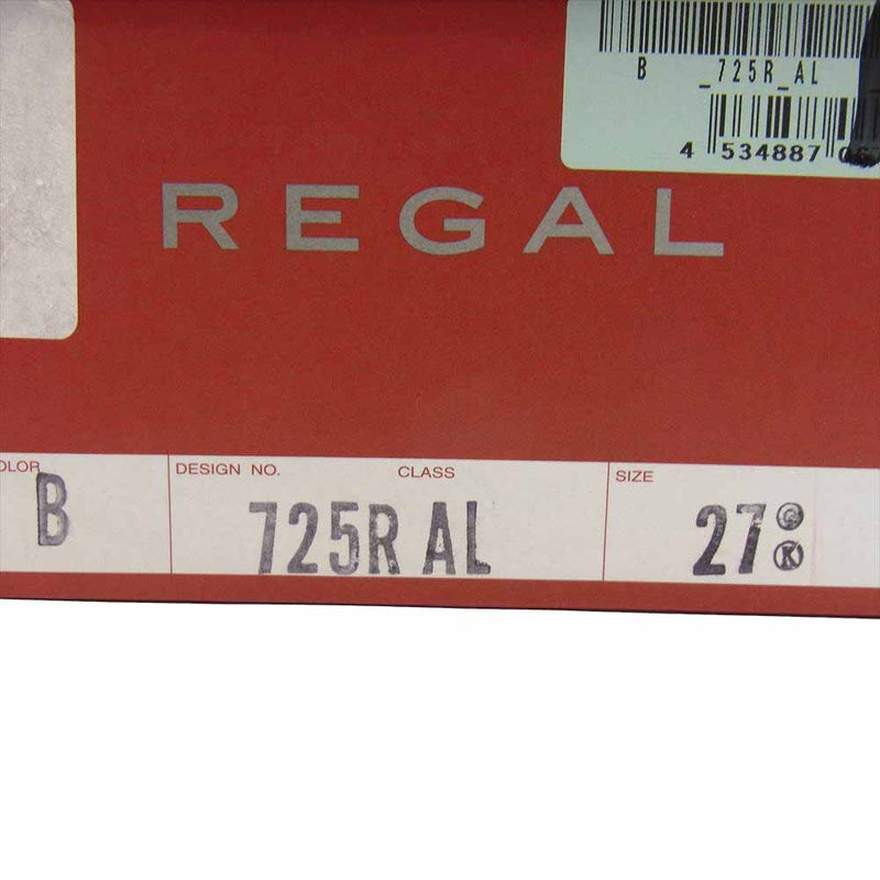 REGAL リーガル 725R AL ストレートチップ ビジネス シューズ ブラック系 27cm【極上美品】【中古】
