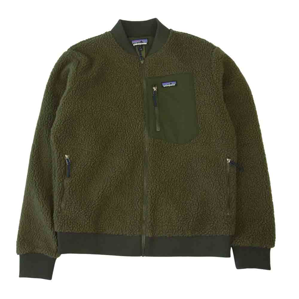patagonia パタゴニア 20AW 22830 M's Retro-X Bomber Jkt レトロX ボマー フリース ボンバー ジャケット カーキ系 M【美品】【中古】