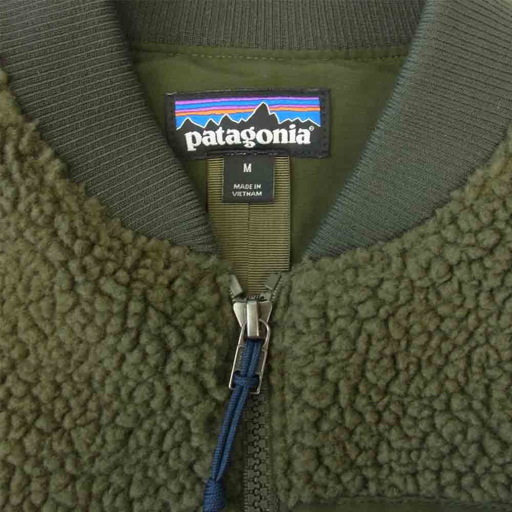 patagonia パタゴニア 20AW 22830 M's Retro-X Bomber Jkt レトロX ボマー フリース ボンバー ジャケット カーキ系 M【美品】【中古】