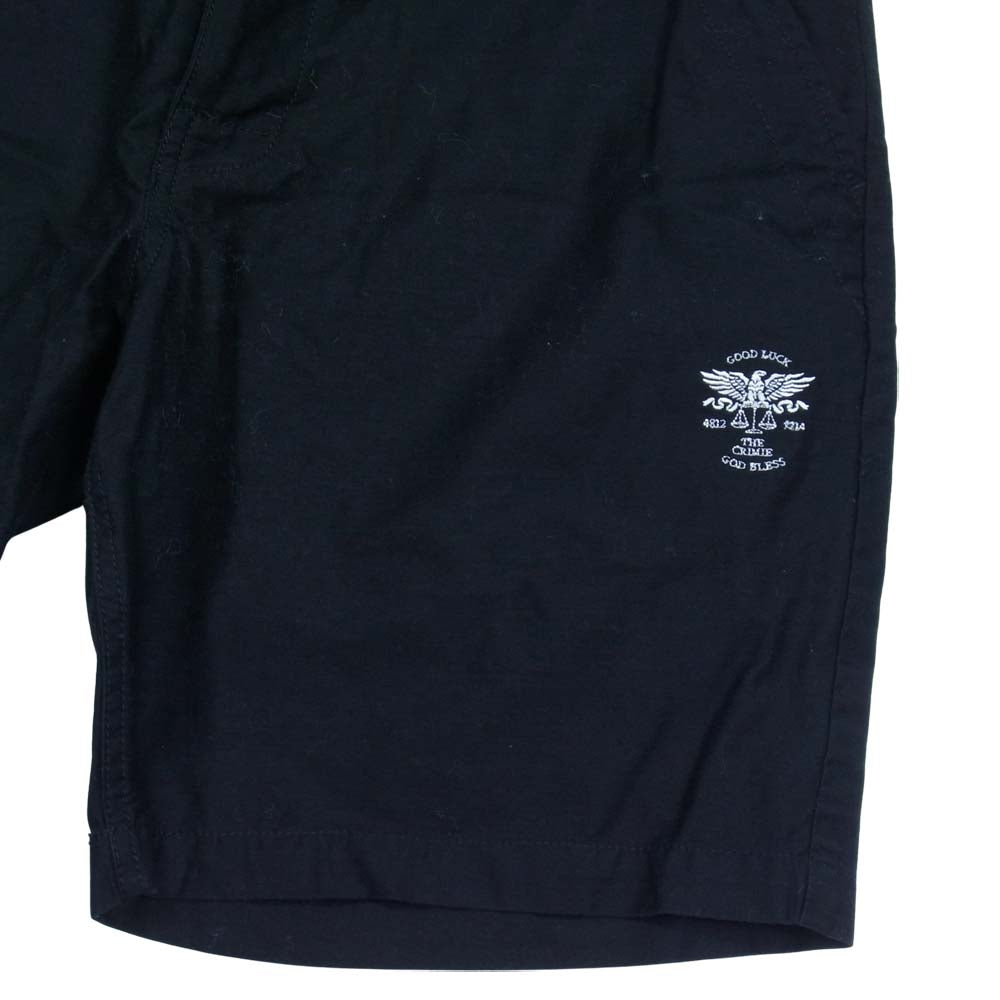 CRIMIE クライミー イーグルロゴ ショーツ ショート パンツ ブラック系 S【中古】