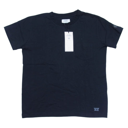CRIMIE クライミー C1H5-TE07 LEATHER WAPPEN POCKET T SHIRT レザー ワッペン ポケット 半袖 Tシャツ ブラック系 M【新古品】【未使用】【中古】