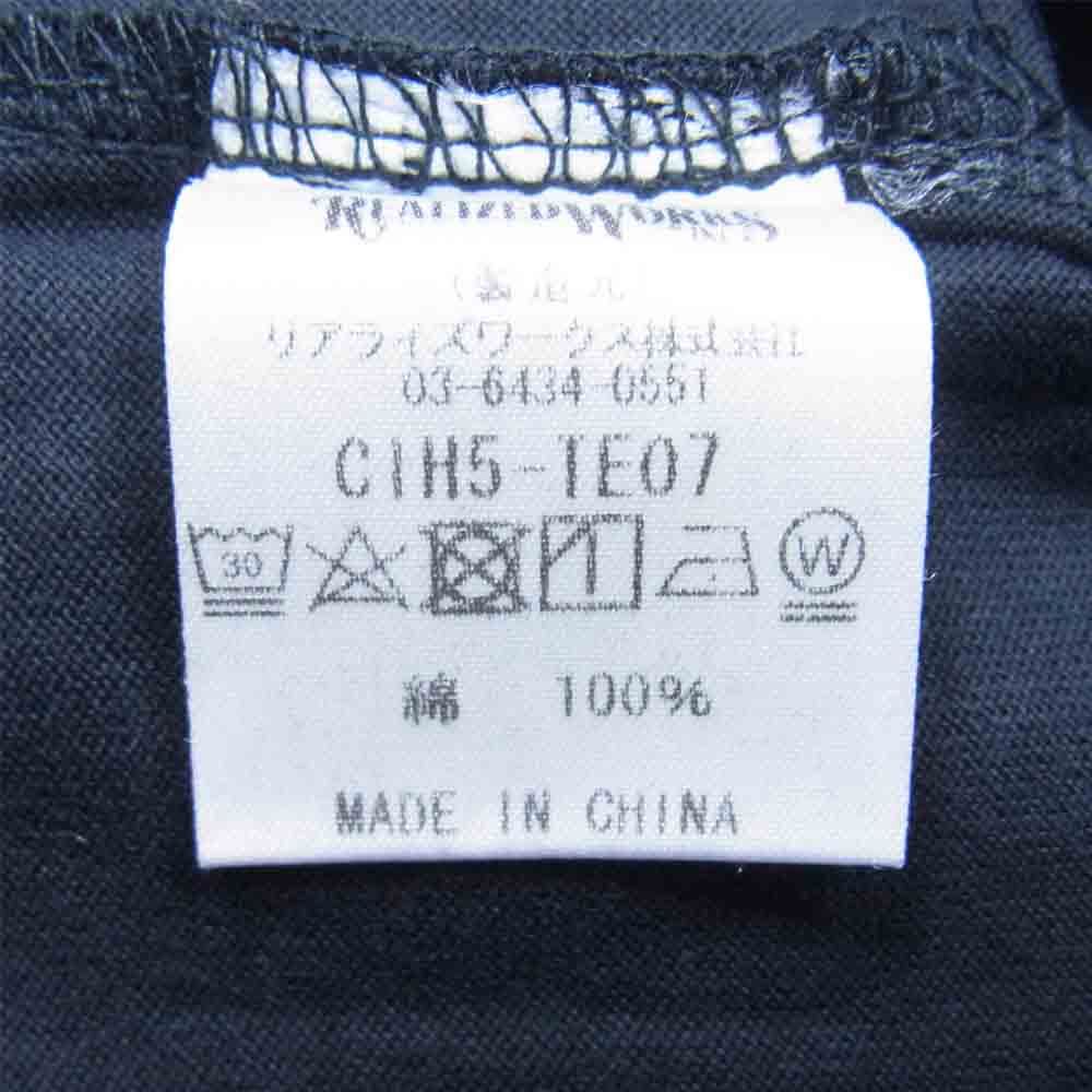 CRIMIE クライミー C1H5-TE07 LEATHER WAPPEN POCKET T SHIRT レザー ワッペン ポケット 半袖 Tシャツ ブラック系 M【新古品】【未使用】【中古】