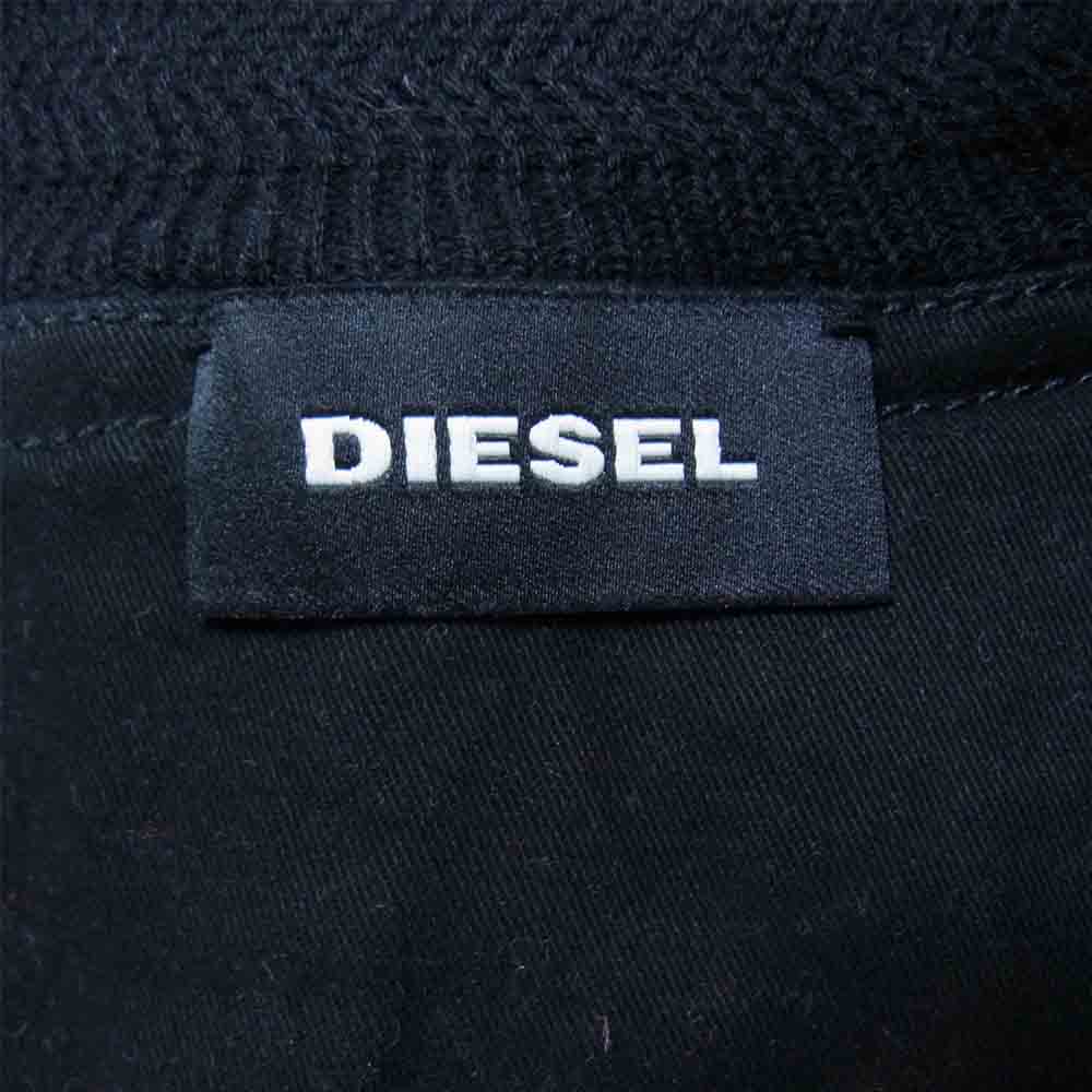 DIESEL ディーゼル メッシュ ニット 半袖 カットソー ブラック系 S【中古】