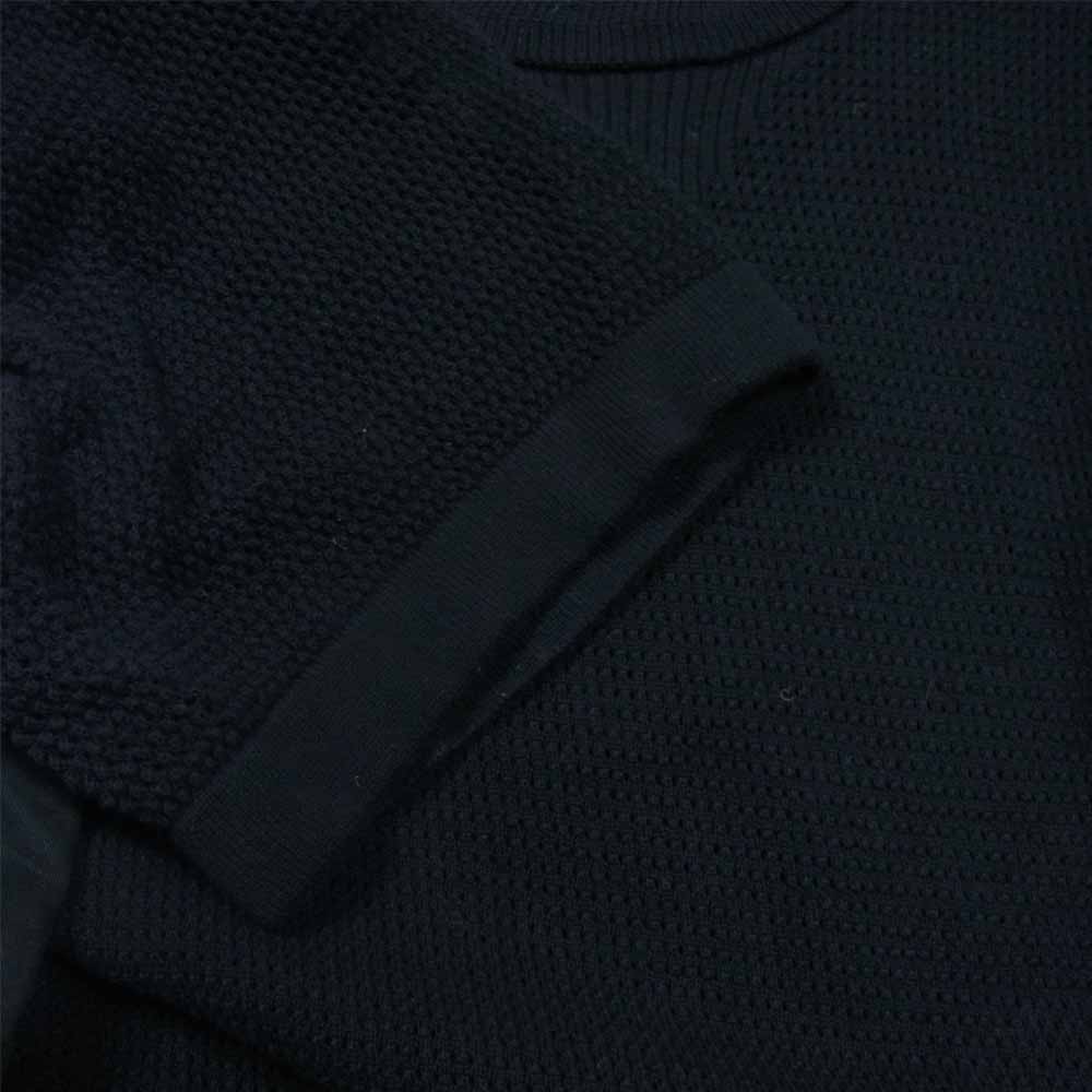 DIESEL ディーゼル メッシュ ニット 半袖 カットソー ブラック系 S【中古】