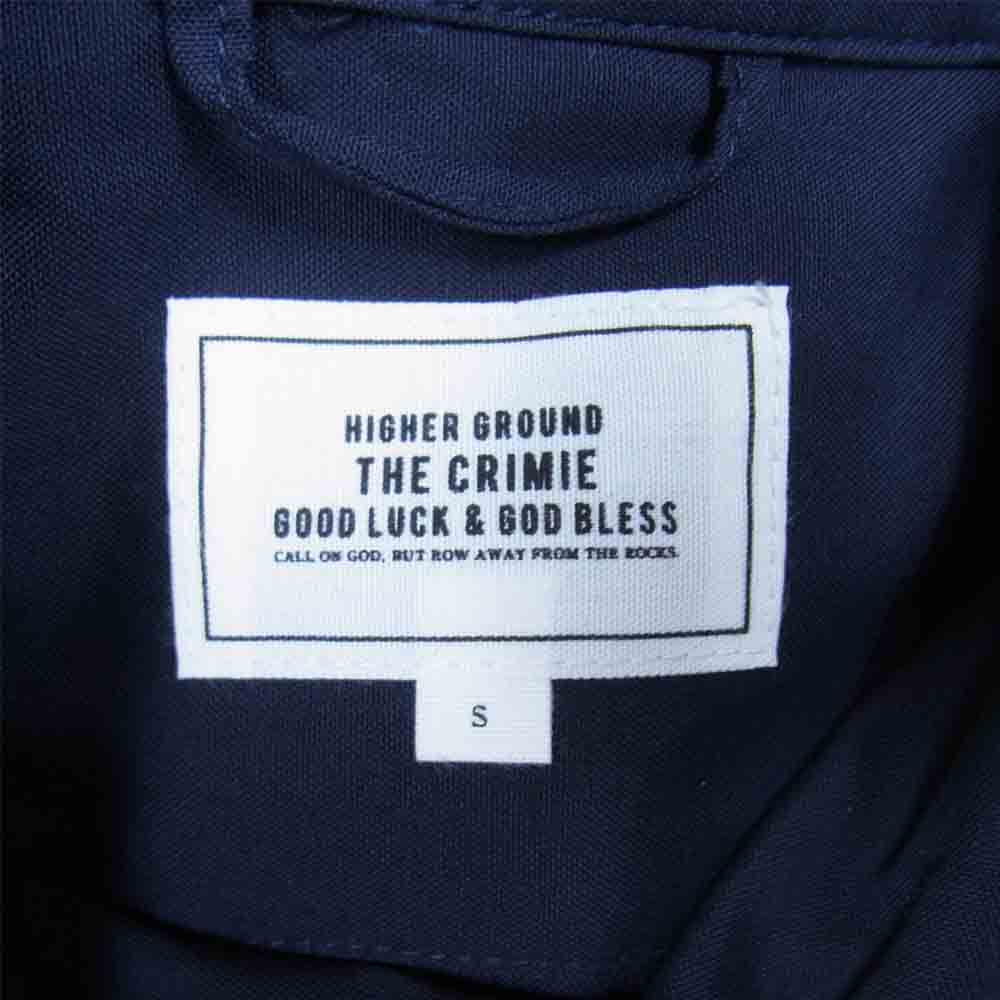 CRIMIE クライミー バックプリント チェック 半袖 シャツ ネイビー系 S【中古】
