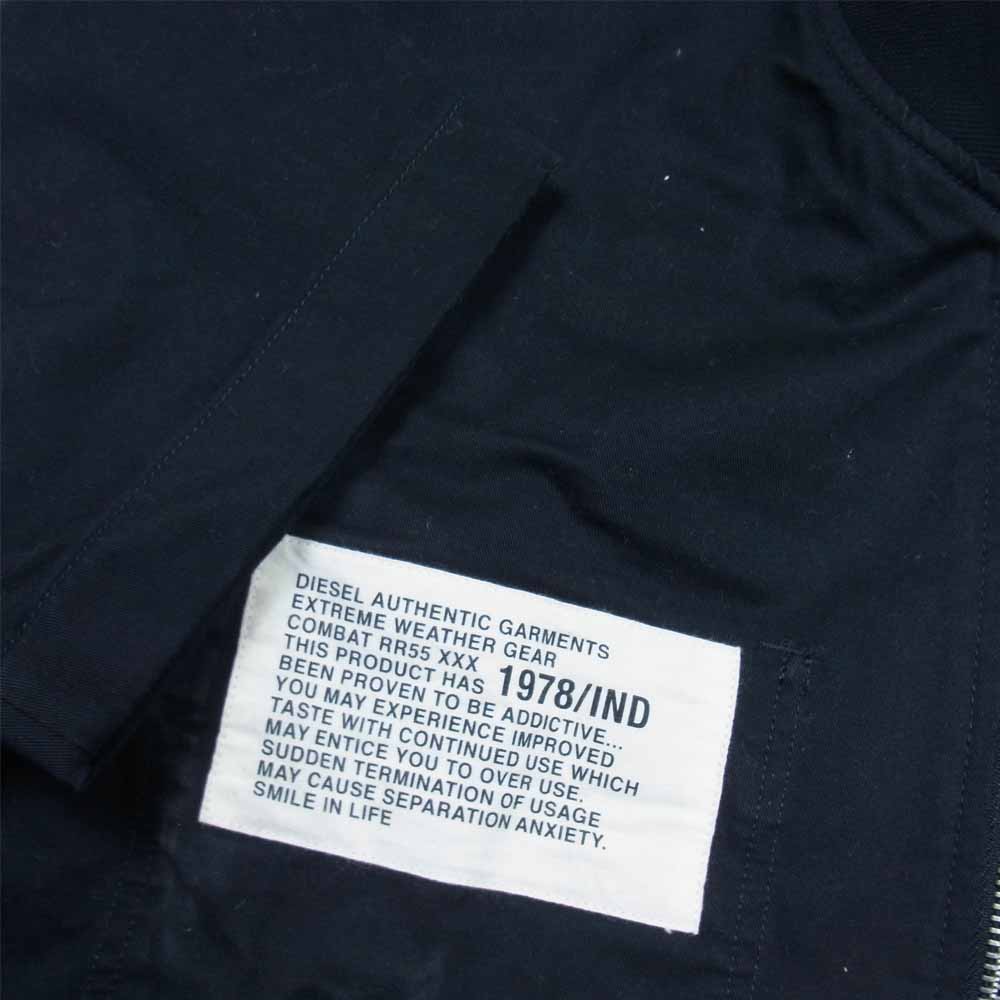 DIESEL ディーゼル 半袖 ノーカラー ジップ シャツ ブラック系 XS【中古】