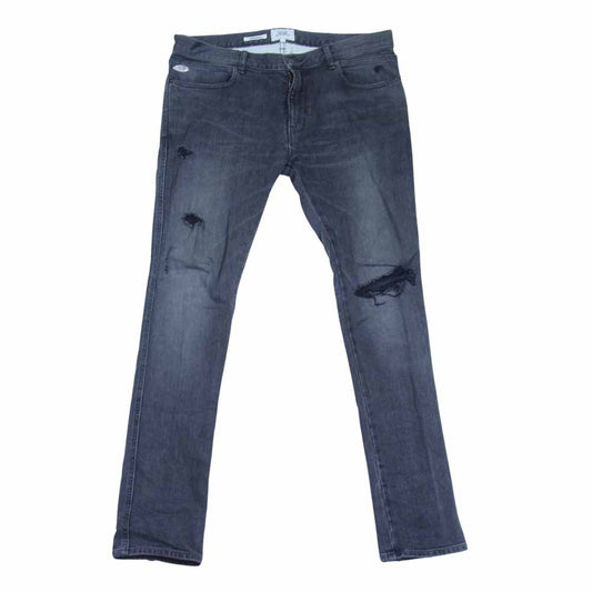 CRIMIE クライミー C1H1-CXBF-P2U1 BORN FREE CALIFORNIA CRASH STRETCH DENIM SLIM JEANS クラッシュ加工 ストレッチ スリム デニム 灰黒系 L【中古】