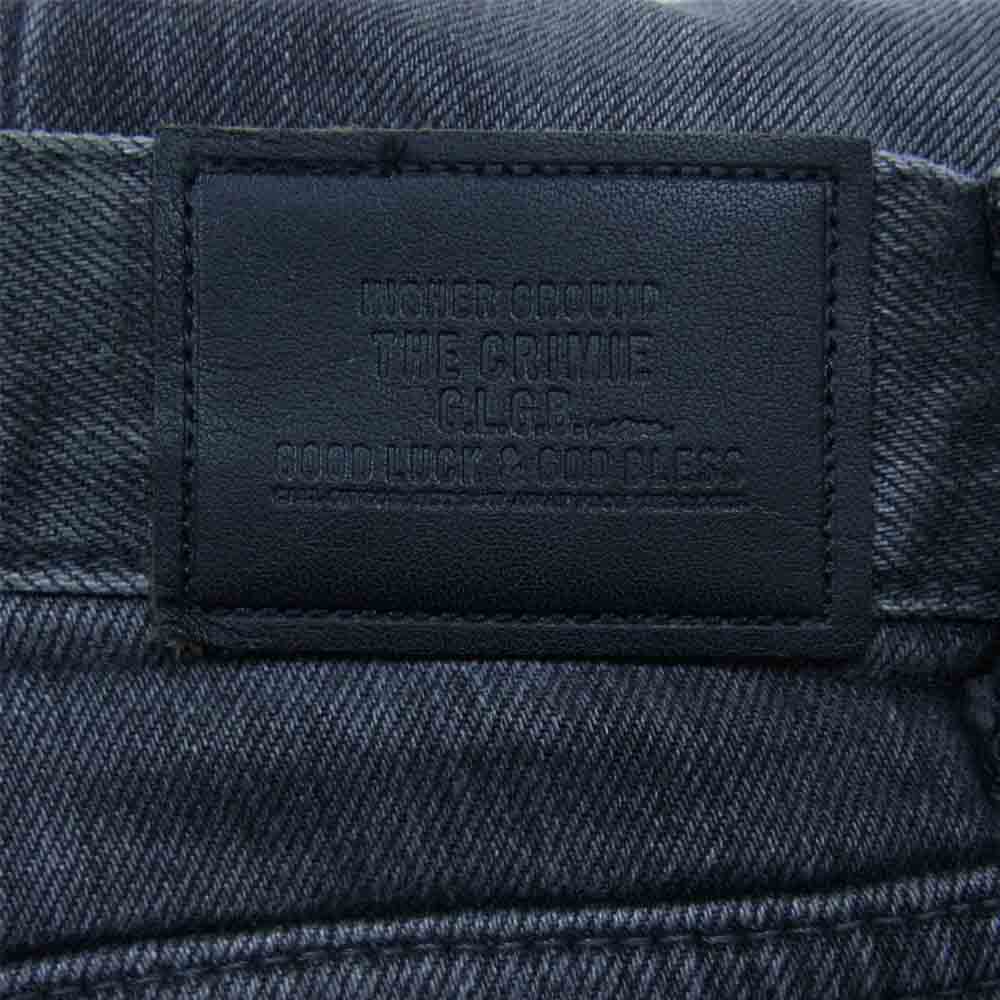 CRIMIE クライミー C1H1-CXBF-P2U1 BORN FREE CALIFORNIA CRASH STRETCH DENIM SLIM JEANS クラッシュ加工 ストレッチ スリム デニム 灰黒系 L【中古】