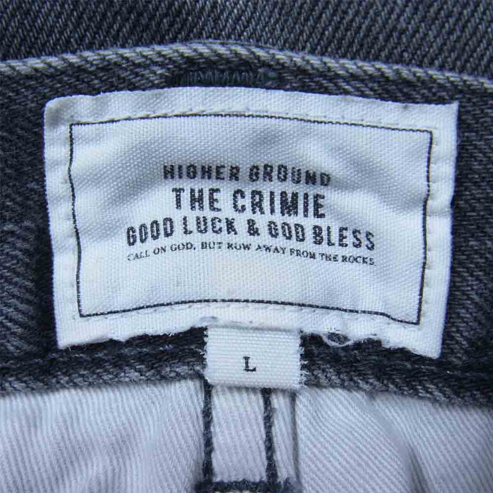 CRIMIE クライミー C1H1-CXBF-P2U1 BORN FREE CALIFORNIA CRASH STRETCH DENIM SLIM JEANS クラッシュ加工 ストレッチ スリム デニム 灰黒系 L【中古】