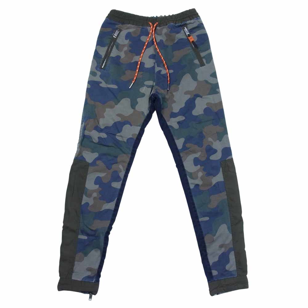 DIESEL ディーゼル カモ デニム 切替 イージーパンツ カーキ系 28【中古】