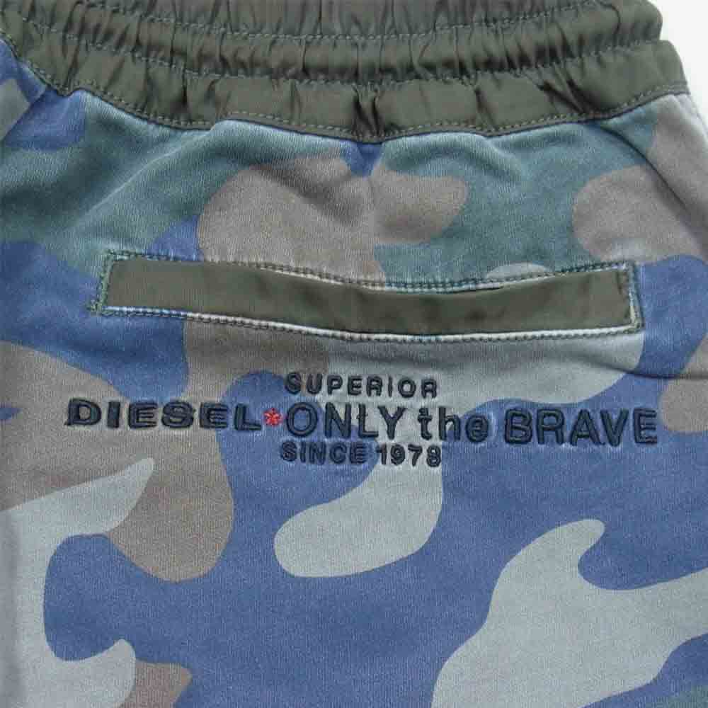 DIESEL ディーゼル カモ デニム 切替 イージーパンツ カーキ系 28【中古】