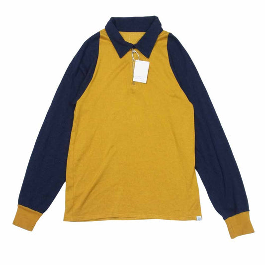 VISVIM ビズビム 115205010043 15年製 GODFREY ZIP P.O. L/S C/R ハーフジップ ネイビー系 オレンジ系 2【中古】
