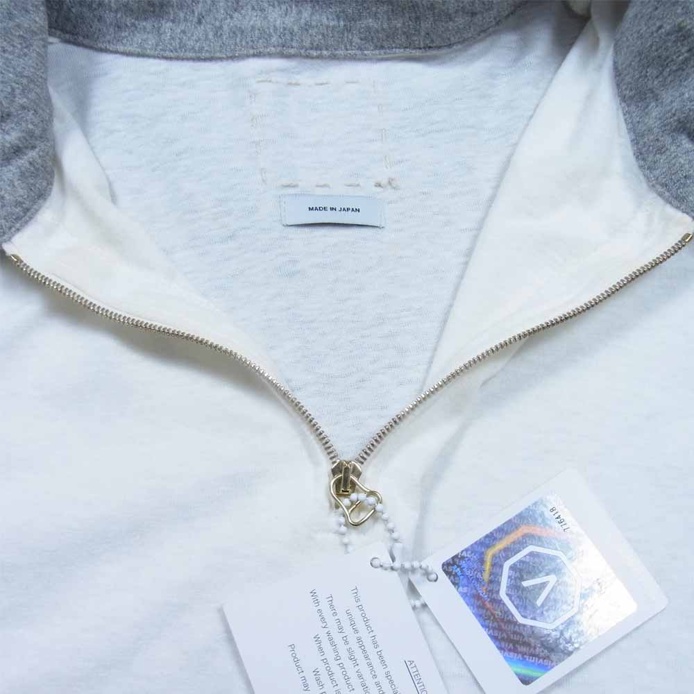 VISVIM ビズビム 115305010004 15年製 GODFREY ZIP P.O. L/S ハーフジップ 白灰系 M【中古】