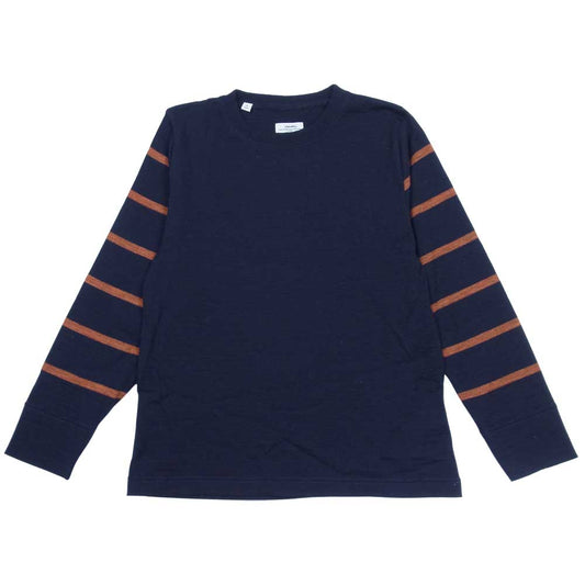 VISVIM ビズビム 116205015001 16年製 STRIPES CREWNECK SWEATER ストライプ クルーネック セーター ネイビー系 2【中古】