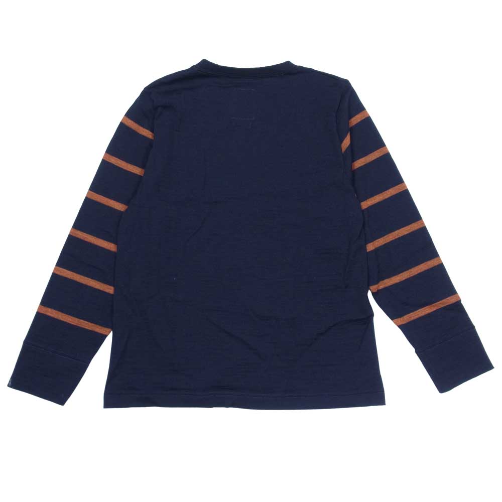 VISVIM ビズビム 116205015001 16年製 STRIPES CREWNECK SWEATER ストライプ クルーネック セーター ネイビー系 2【中古】