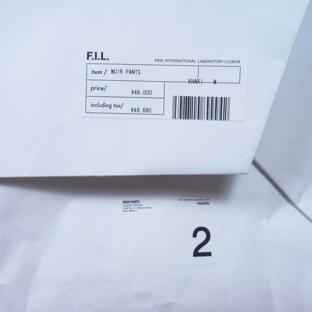 VISVIM ビズビム 118205008005 18年製 MUIR PNTS コットンパンツ 日本製 カーキ系 M【中古】
