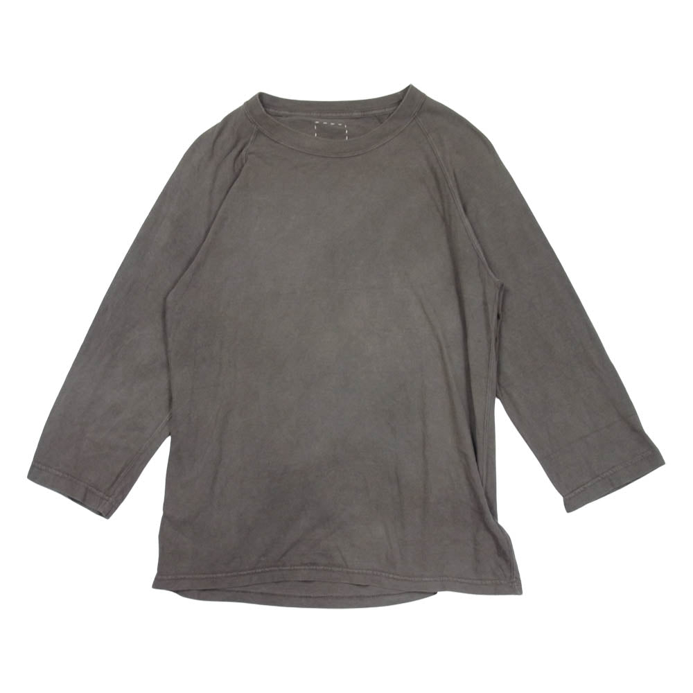 VISVIM ビズビム 118105010010 18年製 CLUBHOUSE TEE 3/4 N.D. 製品染め クラブハウス Tシャツ 3/4袖 MUD 2【中古】