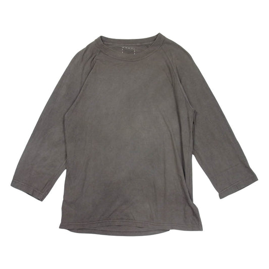 VISVIM ビズビム 118105010010 18年製 CLUBHOUSE TEE 3/4 N.D. 製品染め クラブハウス Tシャツ 3/4袖 MUD 2【中古】