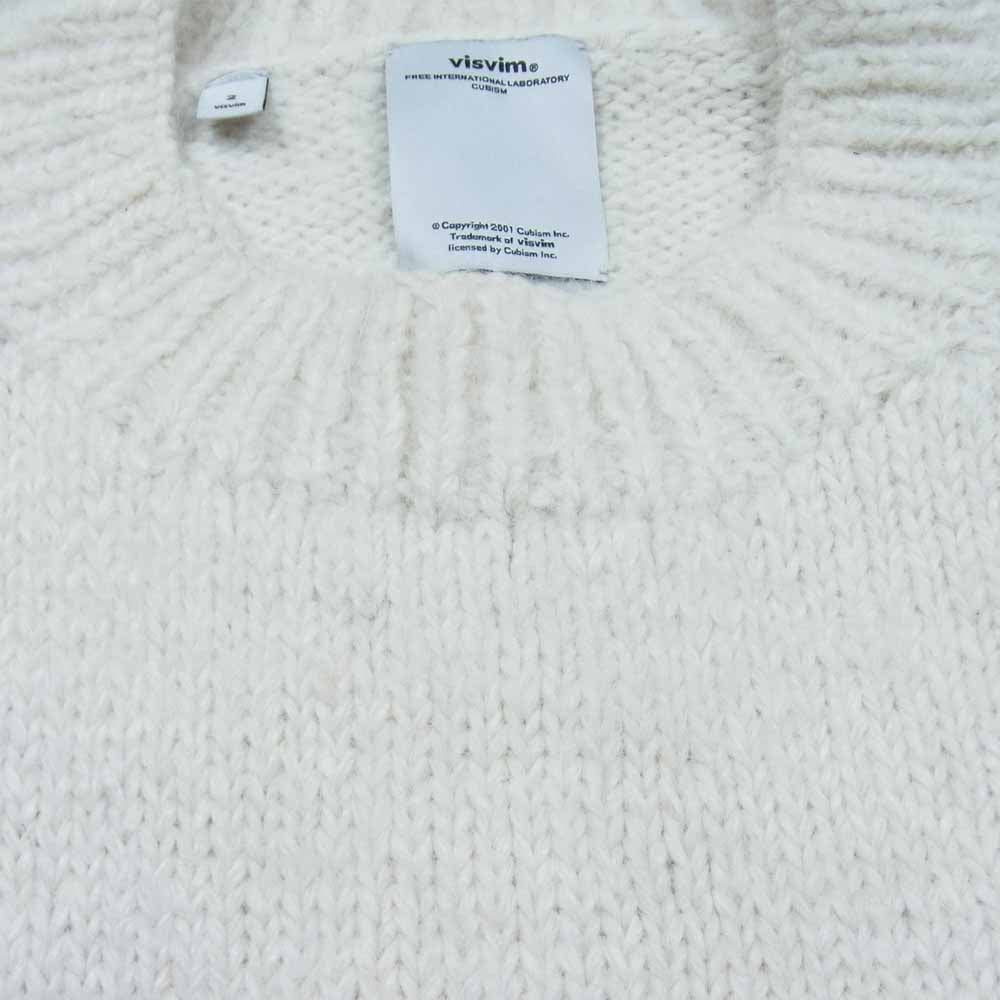 VISVIM ビズビム 15AW 0115205015005 HIGHLAND KNIT CREW NECK SWEATER クルーネック ニット セーター オフホワイト系 2【中古】