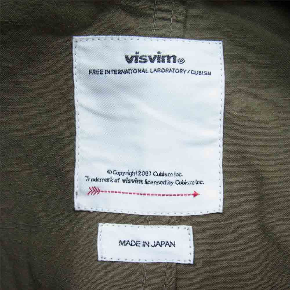 VISVIM ビズビム 118205013016 18年製 GREASE MONKEY COAT C/LI グリース モンキー コート オリーブ M【中古】