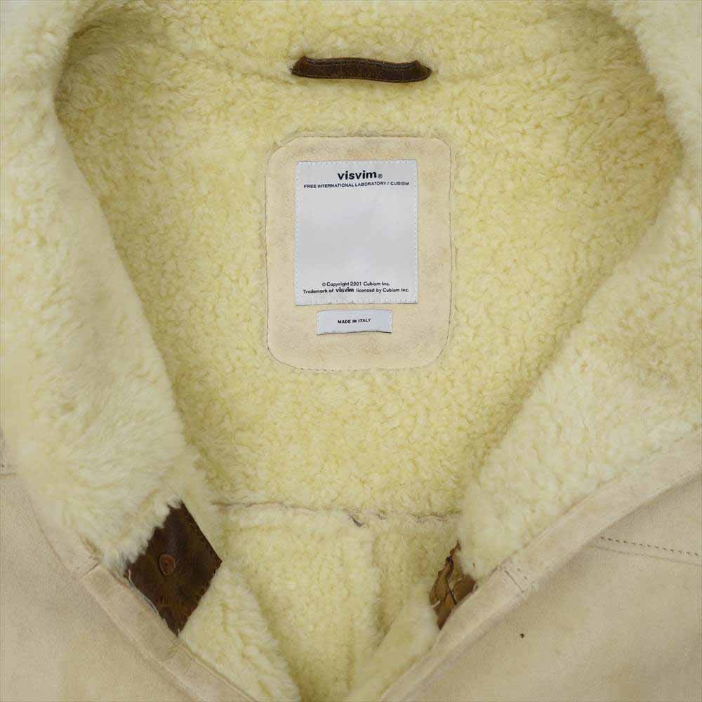 VISVIM ビズビム 14AW 114205014007 14年製 直筆サイン シリアルナンバー入り PATTON COAT IT ムートン コート ベージュ系 2【中古】