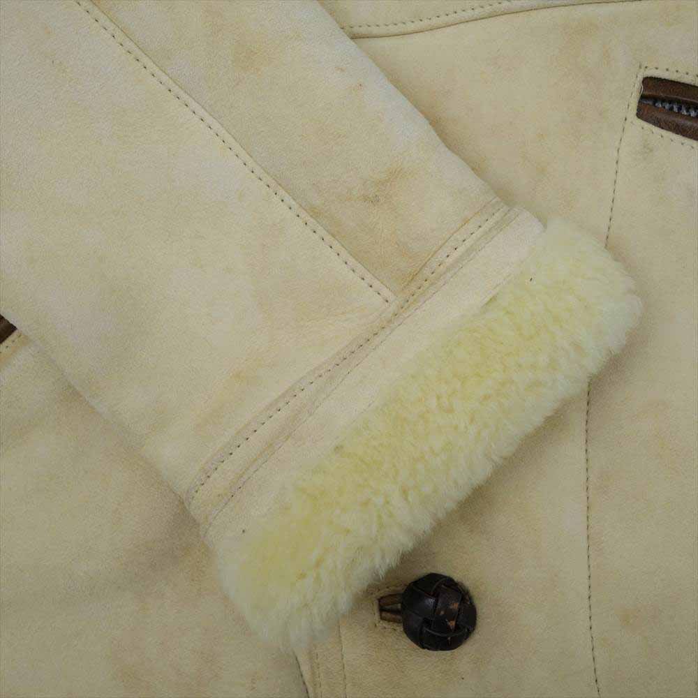 VISVIM ビズビム 14AW 114205014007 14年製 直筆サイン シリアルナンバー入り PATTON COAT IT ムートン コート ベージュ系 2【中古】
