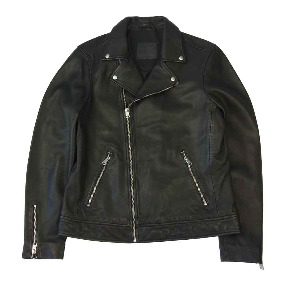オールセインツ ML101T TYSON LEATHER BIKER JACKET タイソン レザー バイカー ダブルライダース ブラック系 L【美品】【中古】