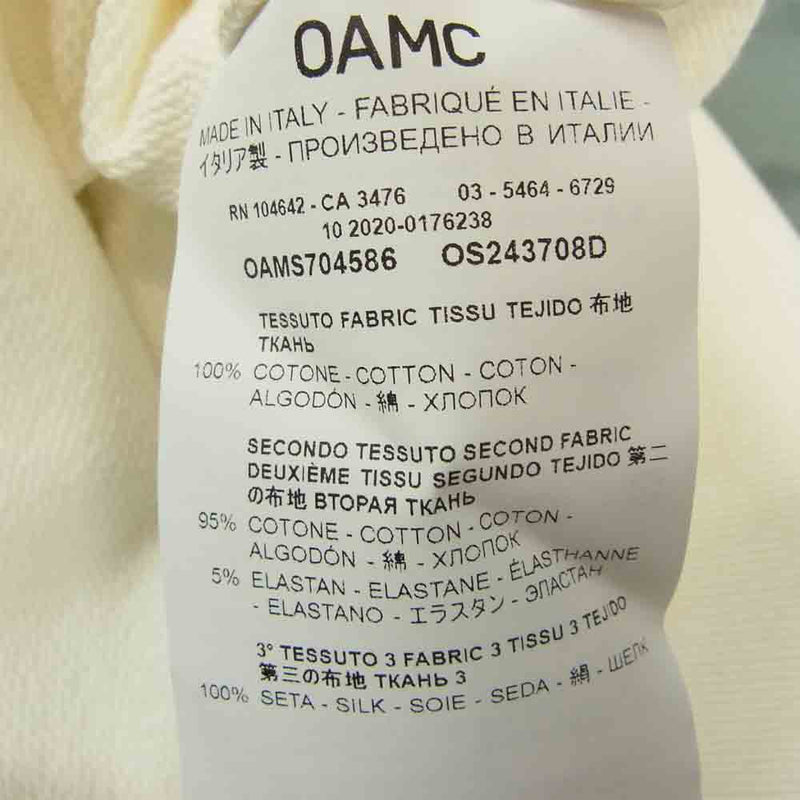 OAMC（オーエーエムシー）バックパッチ Outline Hoodie