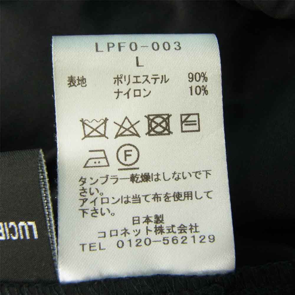 lucien pellat-finet ルシアンペラフィネ ロゴプリント コーチジャケット LPF0-003 ブラック61センチ肩幅