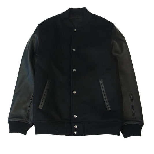 SOPH ソフ 21AW SOPH-212001 VARSITY JACKET 袖レザー ヴァーシティジャケット ブラック系 XL【美品】【中古】