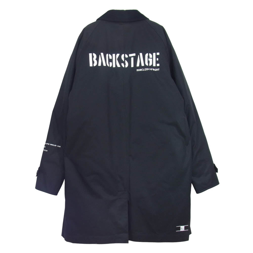 MONCLER モンクレール GENIUS 7 FRAGMENT HIROSHI FUJIWARA VALLOR BACKSTAGE バックプリント ダウンコート ブラック系 2【美品】【中古】