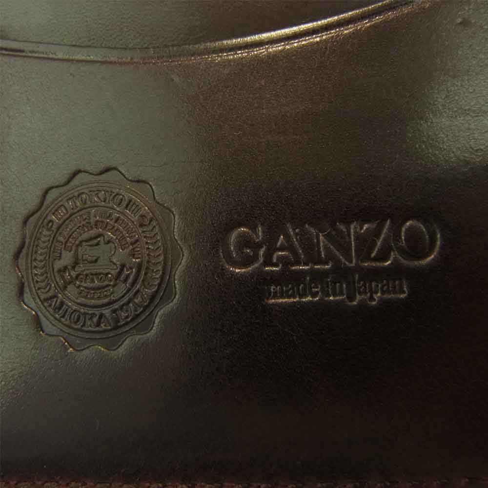 GANZO ガンゾ gud2 小銭入れ付き 二つ折 財布 バーガンディ ワインレッド系【中古】